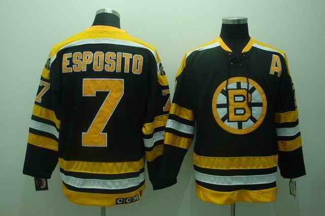 Bruins 7 esposito Black Jerseys