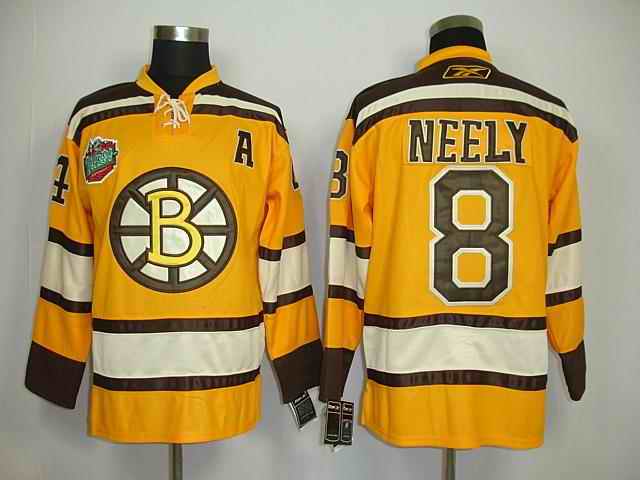 Bruins 8 Cam Neely yellow Winter Classic Jerseys