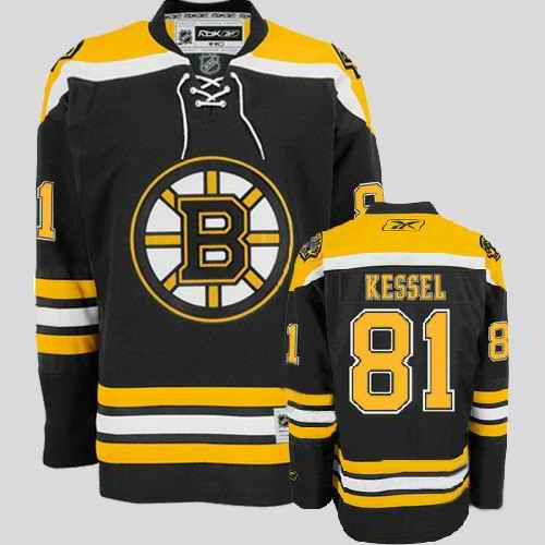 Bruins 81 Kessel Black Hockey Jerseys