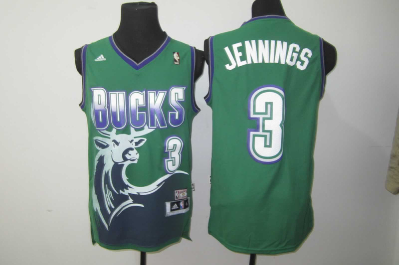 Bucks 3 Jennings Green Jerseys