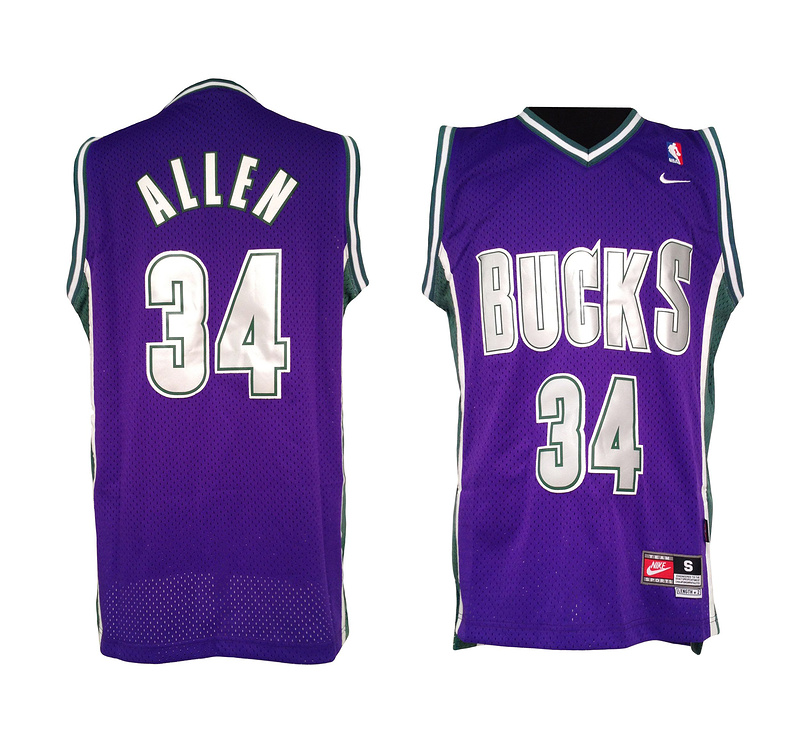 Bucks 34 Allen Purple Jerseys