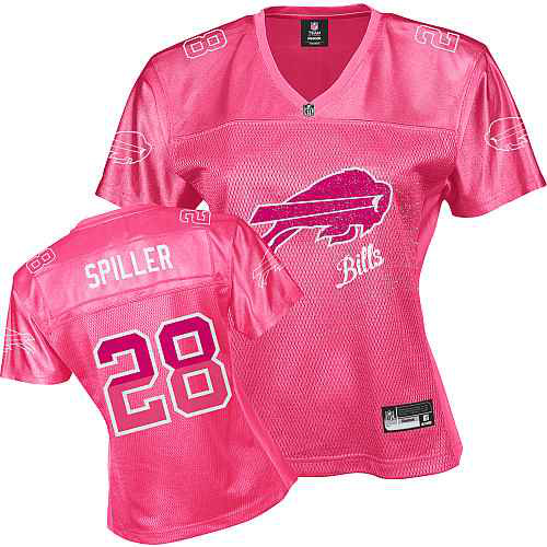 Buffalo Bills 28 SPILLER pink Womens Jerseys