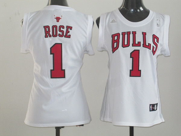 Bulls 1 ROSE White Women Jersey