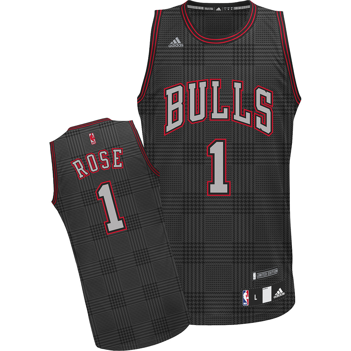 Bulls 1 Rose Grey Jerseys
