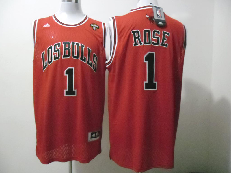 Bulls 1 Rose Red Latina Mesh Jerseys