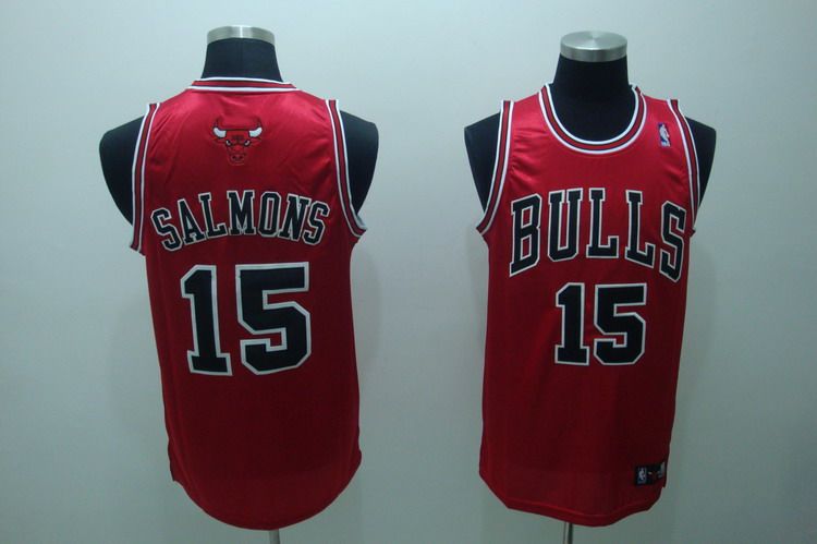 Bulls 15 Salmons Red Jerseys