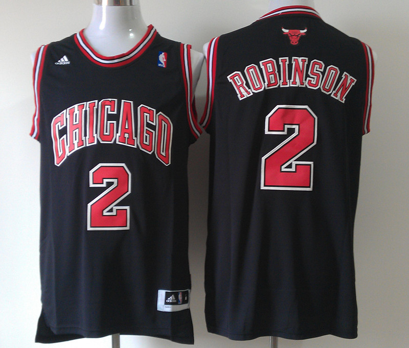 Bulls 2 Robinson Black Jerseys