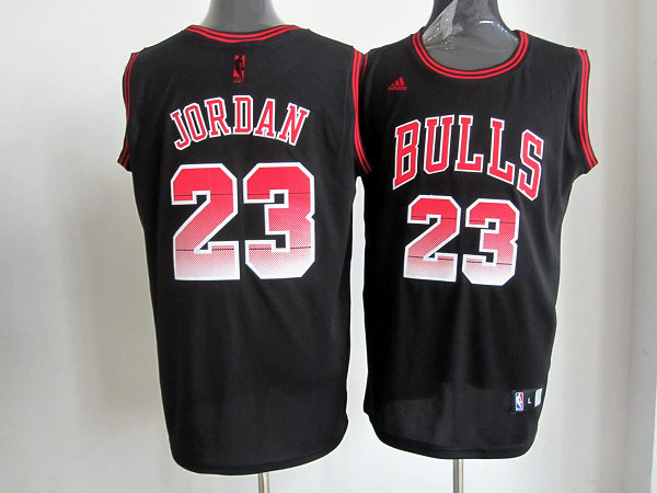 Bulls 23 Jordan Black rainbow Jerseys