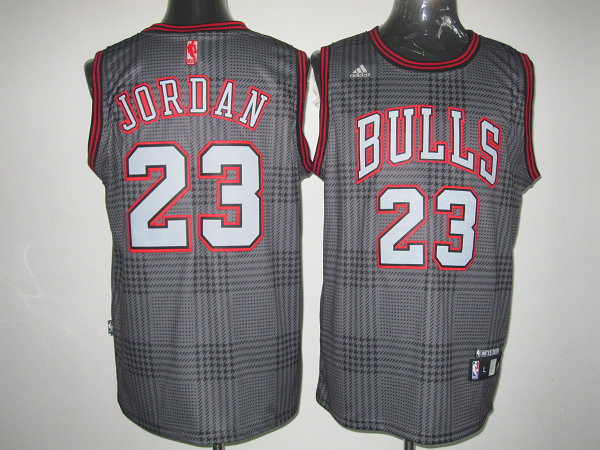 Bulls 23 Jordan Grey Jerseys