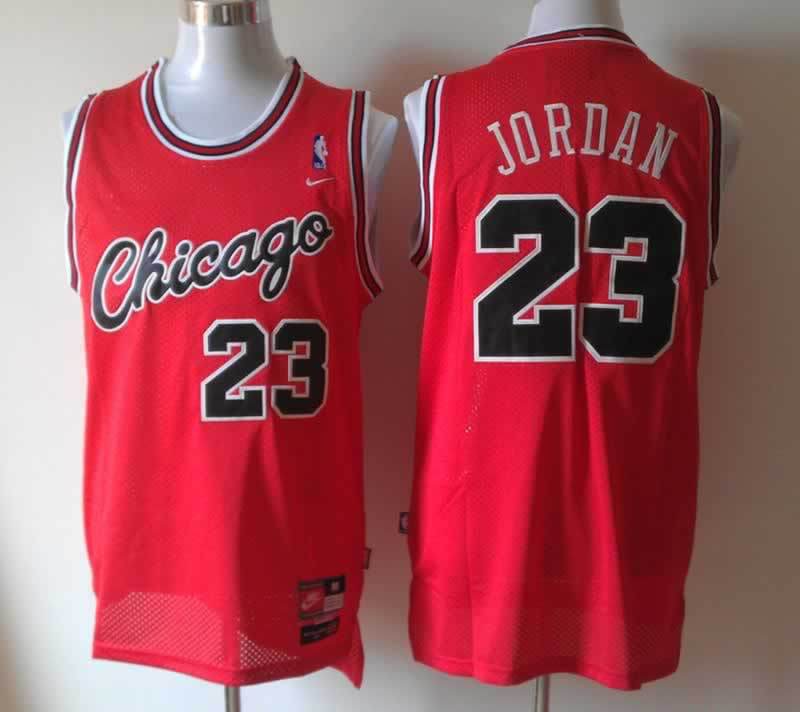 Bulls 23 Jordan Red New Fabric Jerseys