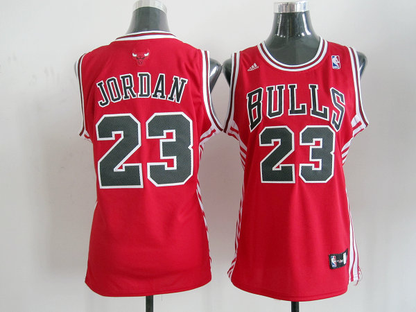 Bulls 23 Jordan Red Women Jersey - Click Image to Close