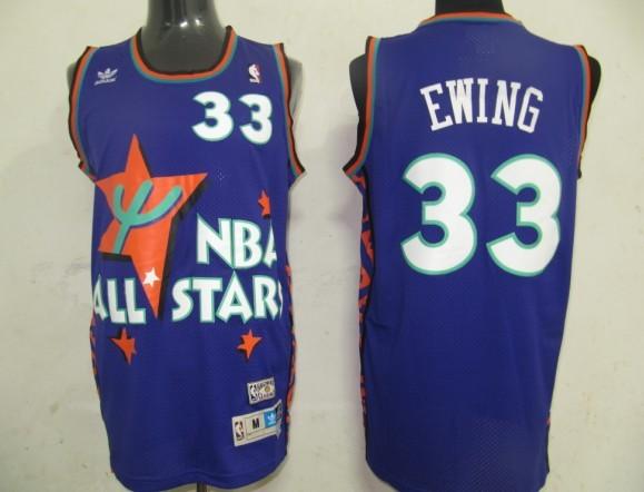 Bulls 33 Ewing Blue All Star Jerseys
