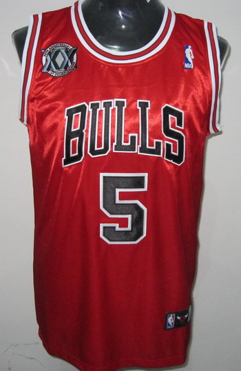 Bulls 5 Boozer Red 20th Anniversary Jerseys
