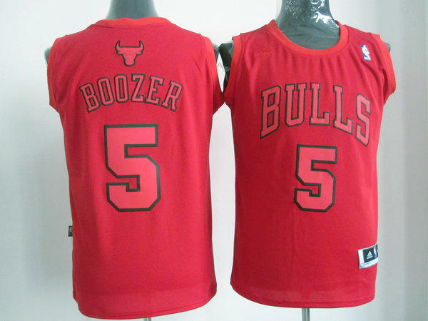 Bulls 5 Boozer Red Christmas Jerseys - Click Image to Close