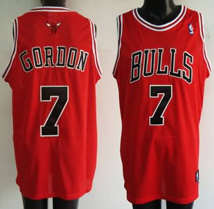 Bulls 7 Ben Gordon Red Jerseys