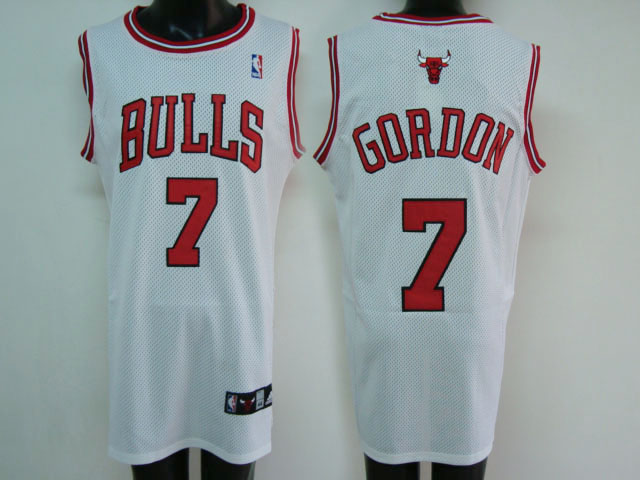 Bulls 7 Ben Gordon White Jerseys
