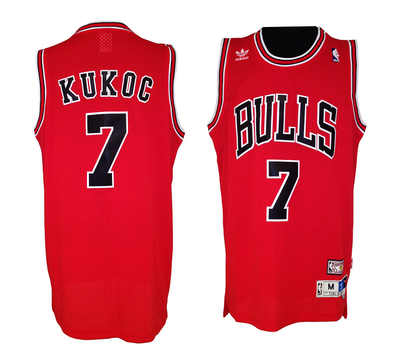 Bulls 7 Kukoc Red New Jerseys