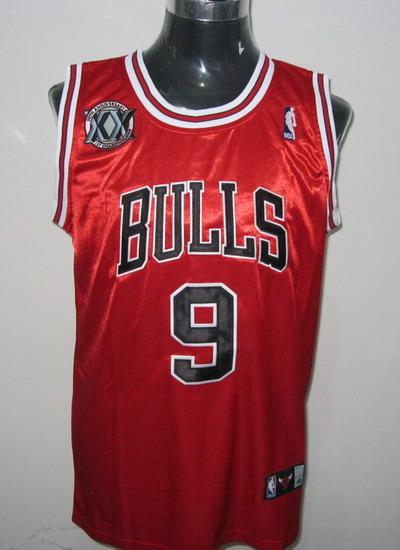 Bulls 9 Deng Red 20th Anniversary Jerseys