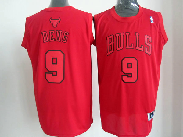 Bulls 9 Deng Red Christmas Jerseys