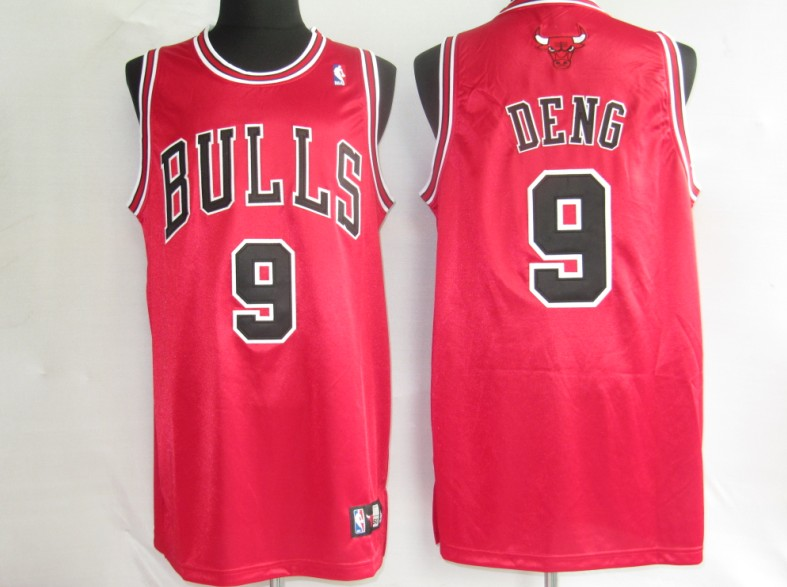 Bulls 9 Deng Red Jerseys
