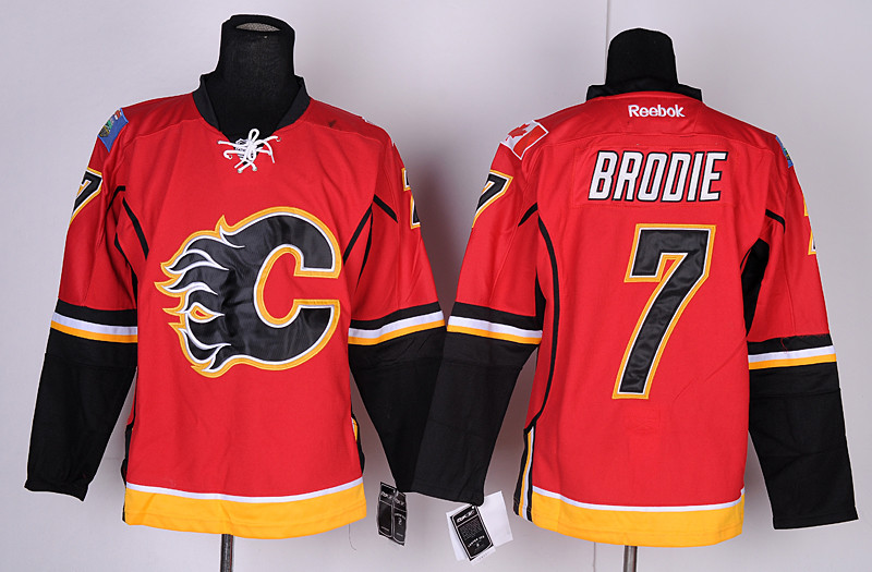 Calgary Flames 7 Brodie Red Jerseys
