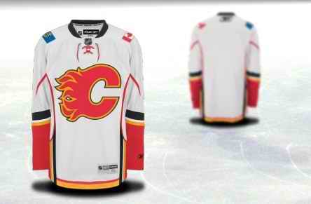 Calgary Flames Men Customized White Jersey
