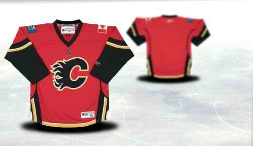 Calgary Flames Youth Customized Red Jersey