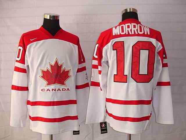 Canada 10 Morrow White Jerseys