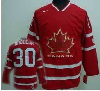 Canada 30 Brodeur Red Jerseys