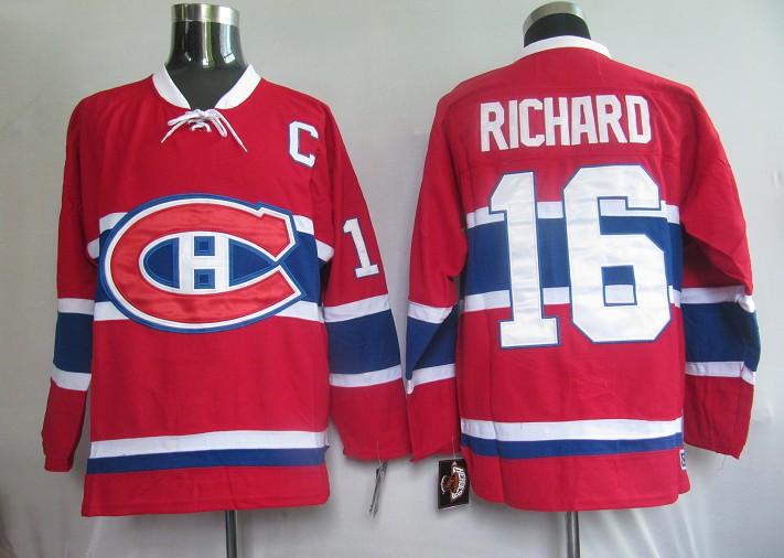 Canadiens 16 Richard red Jerseys