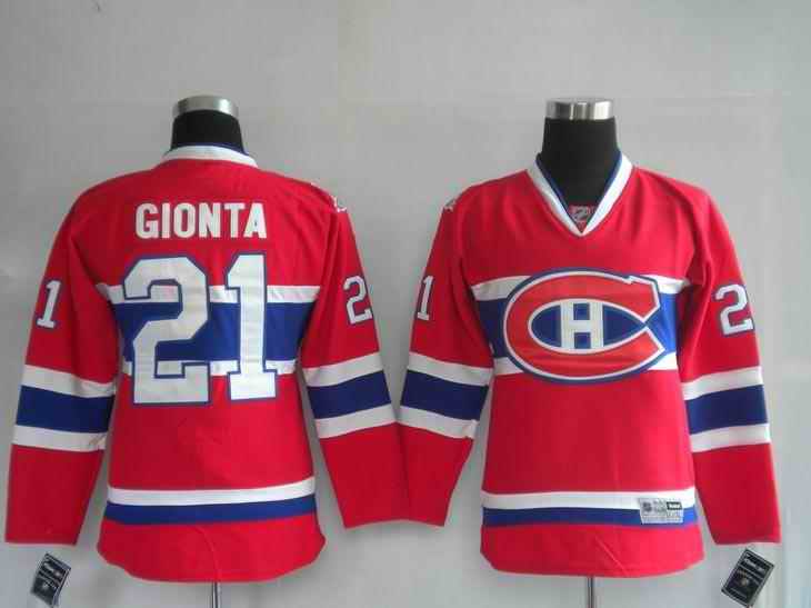 Canadiens 21 Gionta Red Youth Jersey