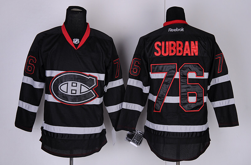 Canadiens 76 Subban Black CH Jerseys