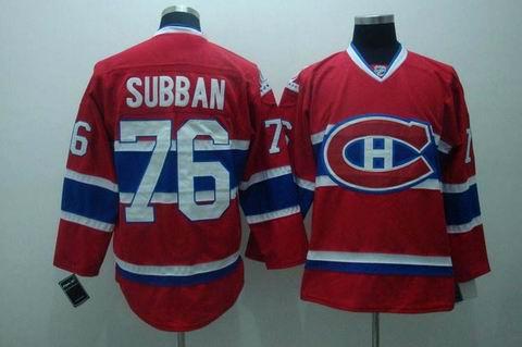 Canadiens 76 Subban red CH Jerseys