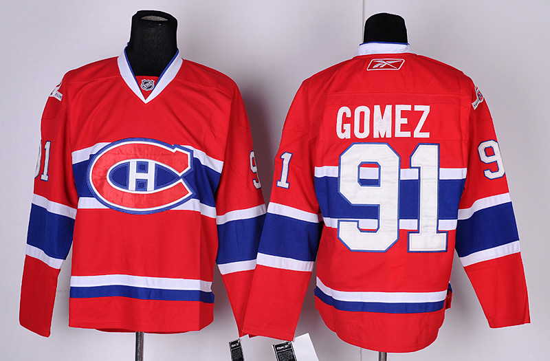 Canadiens 91 Gomez Red CH Jerseys