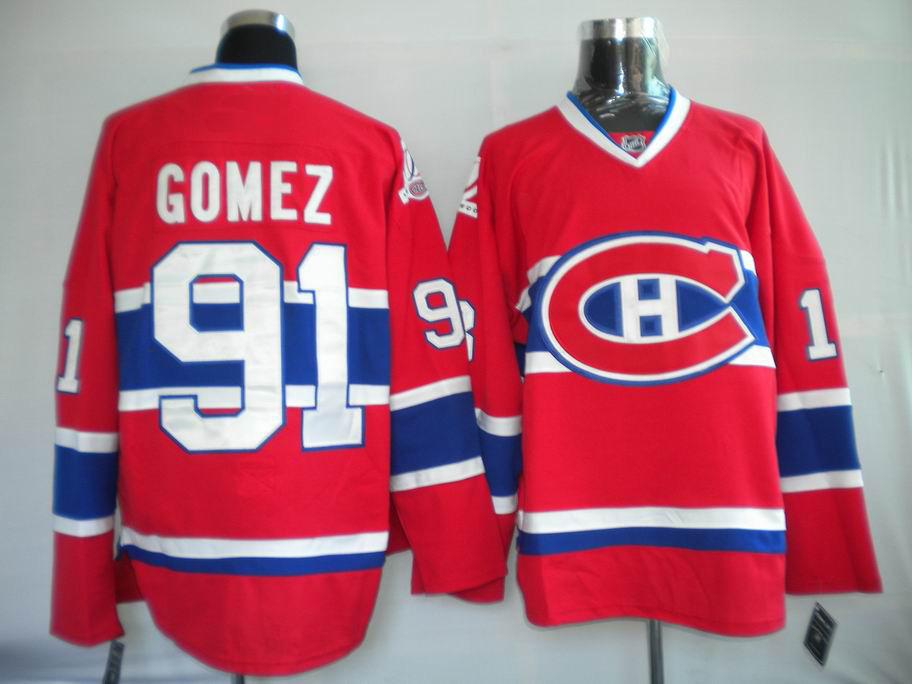 Canadiens 91 Gomez red CH Jerseys
