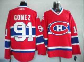Canadiens 91 Gomez Red Youth Jersey