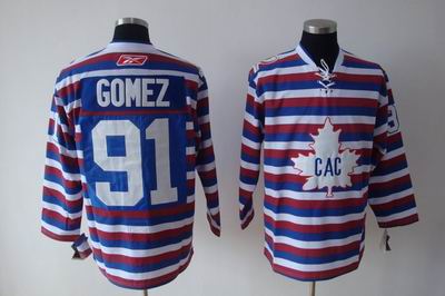 Canadiens 91 Scott Gomez strip Jersey