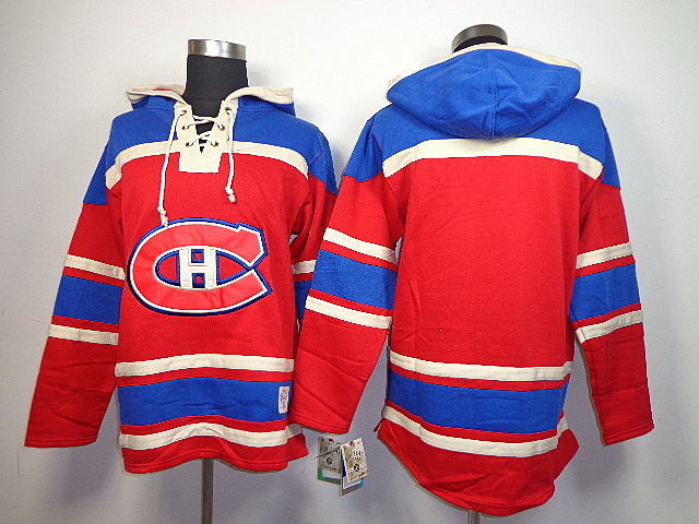 Canadiens Blank Red Hooded Jerseys