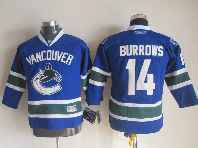 Canucks Burrows 14 Blue Youth Jersey - Click Image to Close