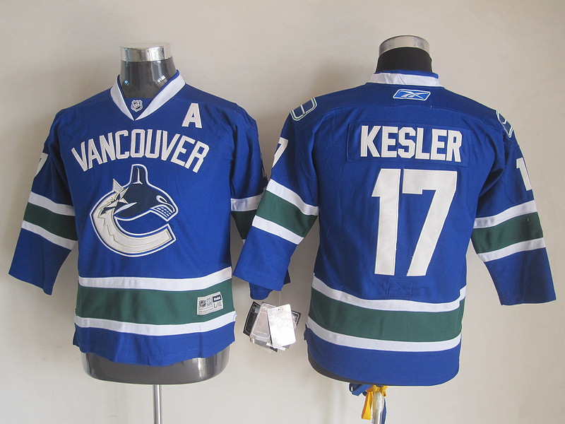 Canucks 17 Kesler Blue Youth Jersey - Click Image to Close