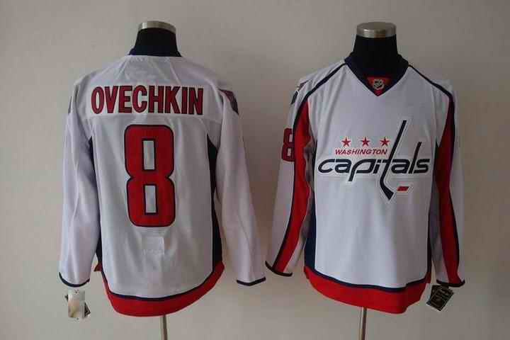 Capitals 8 Ovechkin White Youth Jersey