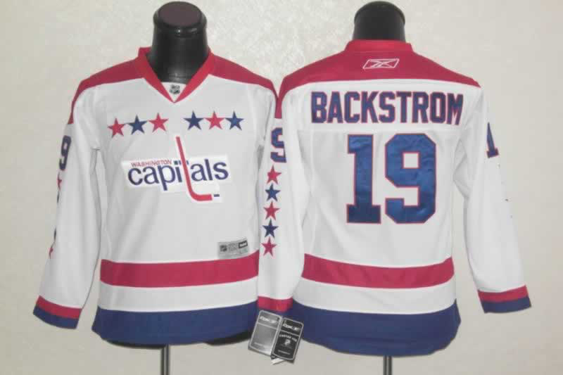 Capitals 19 Backstrom White Winter Classic Youth Jersey