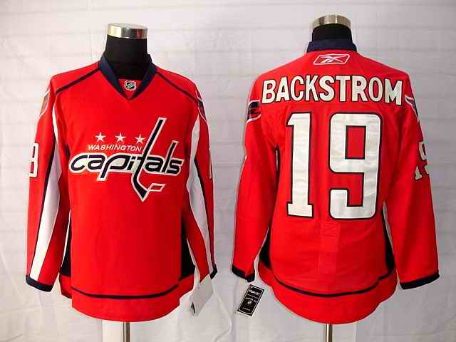 Capitals 19 Backstrom red Jerseys