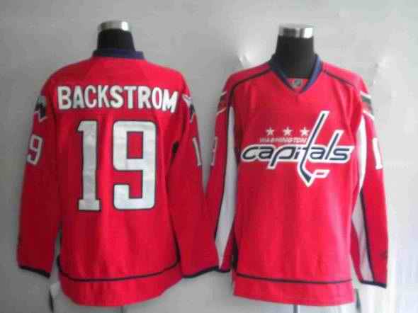 Capitals 19 Backstrom Red Youth Jersey