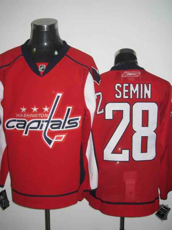Capitals 28 Semin red Jerseys