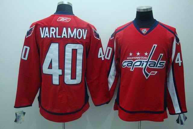 Capitals 40 Varlamov red Jerseys