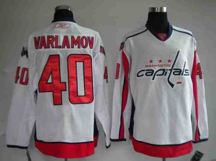 Capitals 40 Varlamov white Jerseys