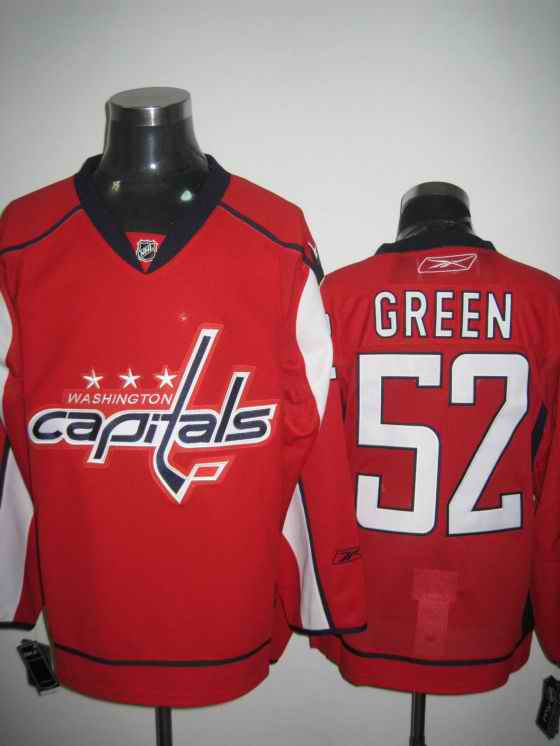 Capitals 52 Green red Jerseys - Click Image to Close