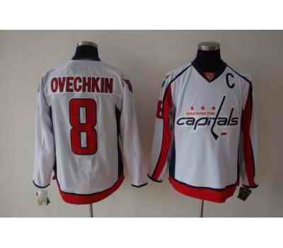 Capitals 8 A.Ovechkin white Jerseys