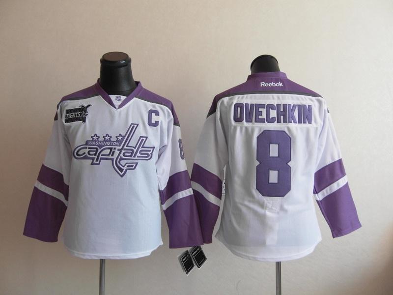 Capitals 8 Ovechkin White Women Jersey - Click Image to Close